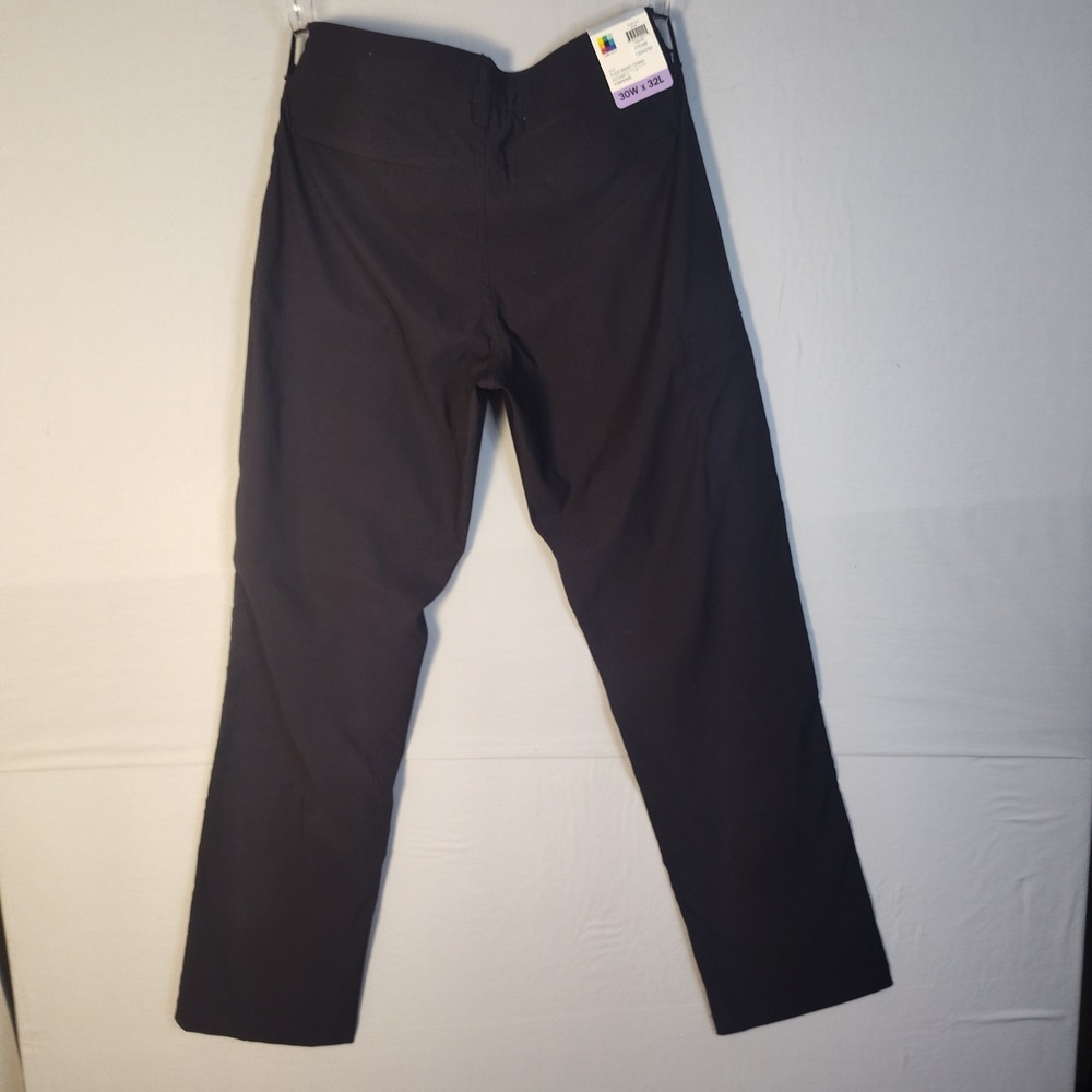 UB Tech Mens Flex Waist Chino Pants Black 30x32 Y35PKWE 1304250